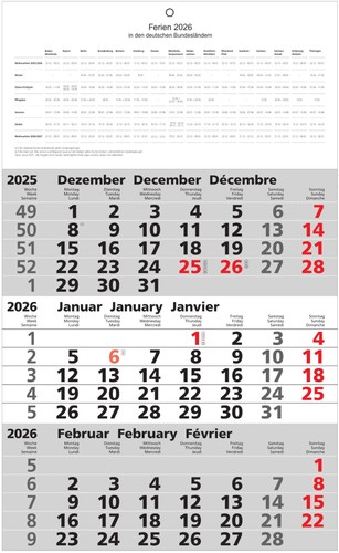 2026 adina dreimonatskalender - 2026,