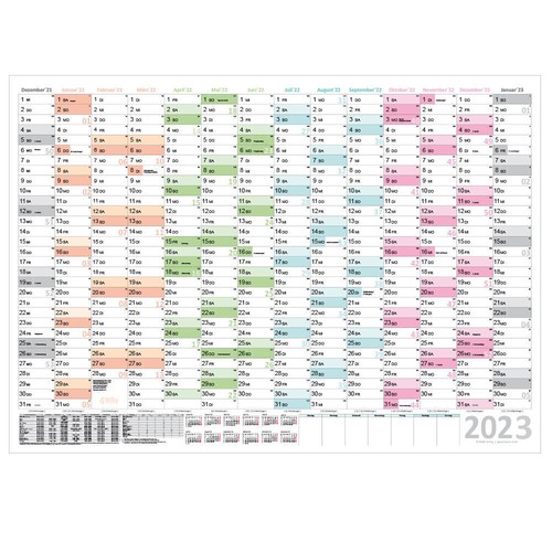 Color wandkalender a1 - color, a0
