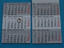 Tischkalender 2026 und 2027