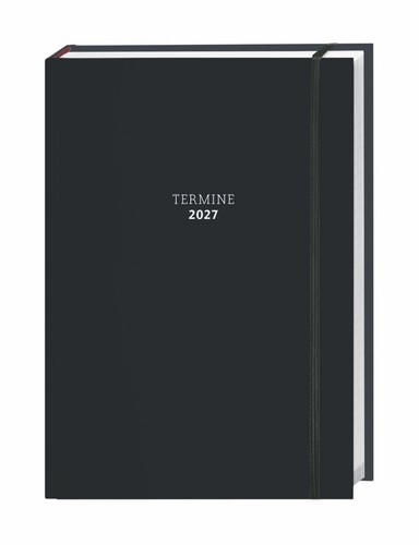 Tages kalenderbuch schwarz - tages-kalenderbuch, a6,