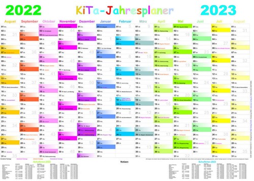 Kita jahresplaner 2022 2023 - kita-jahresplaner, 2022/2023
