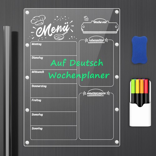 Acryl wochenplaner magnetisch - acryl,