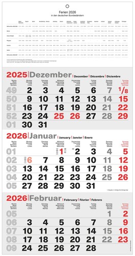 2026 adina dreimonatskalender - 2026,